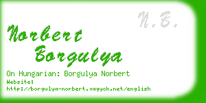 norbert borgulya business card